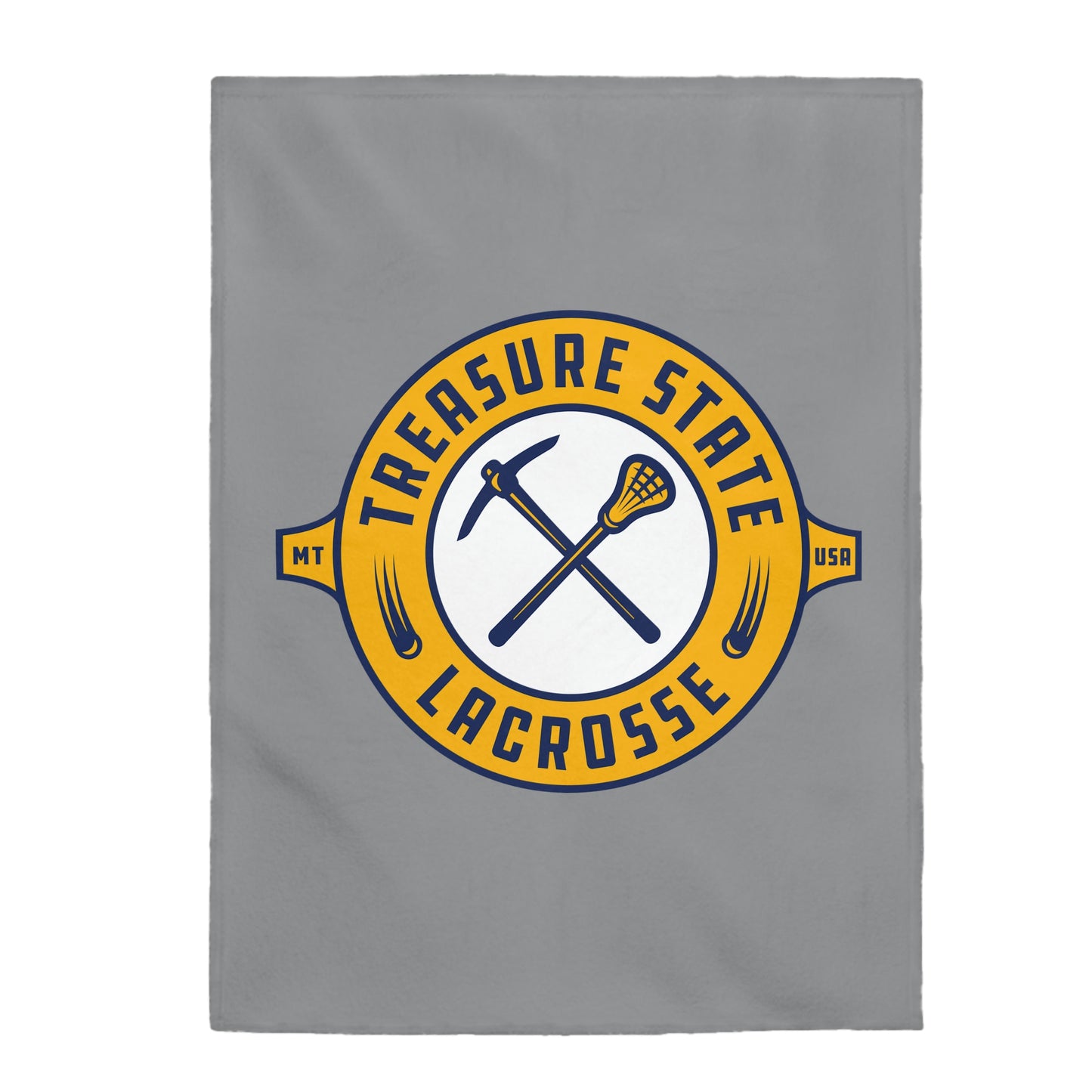 Treasure State Lacrosse Velveteen Plush Blanket