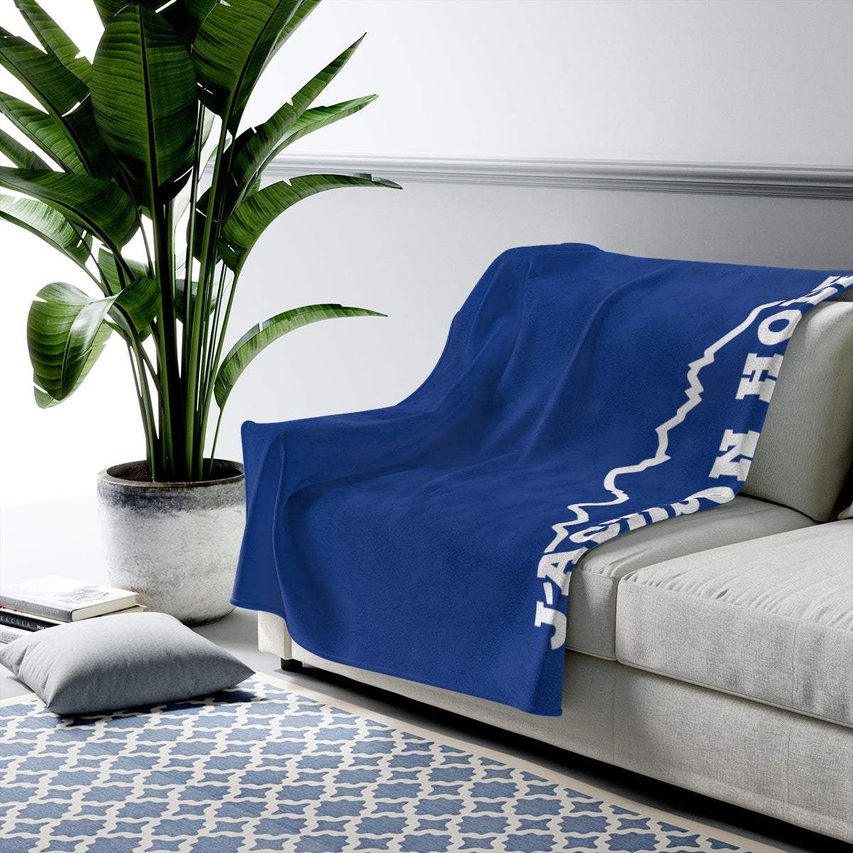 Jackson Hole Lacrosse Velveteen Plush Blanket
