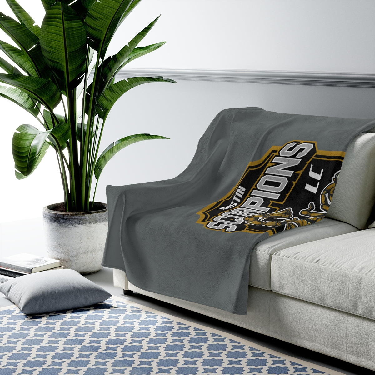 Austin Scorpions Velveteen Plush Blanket