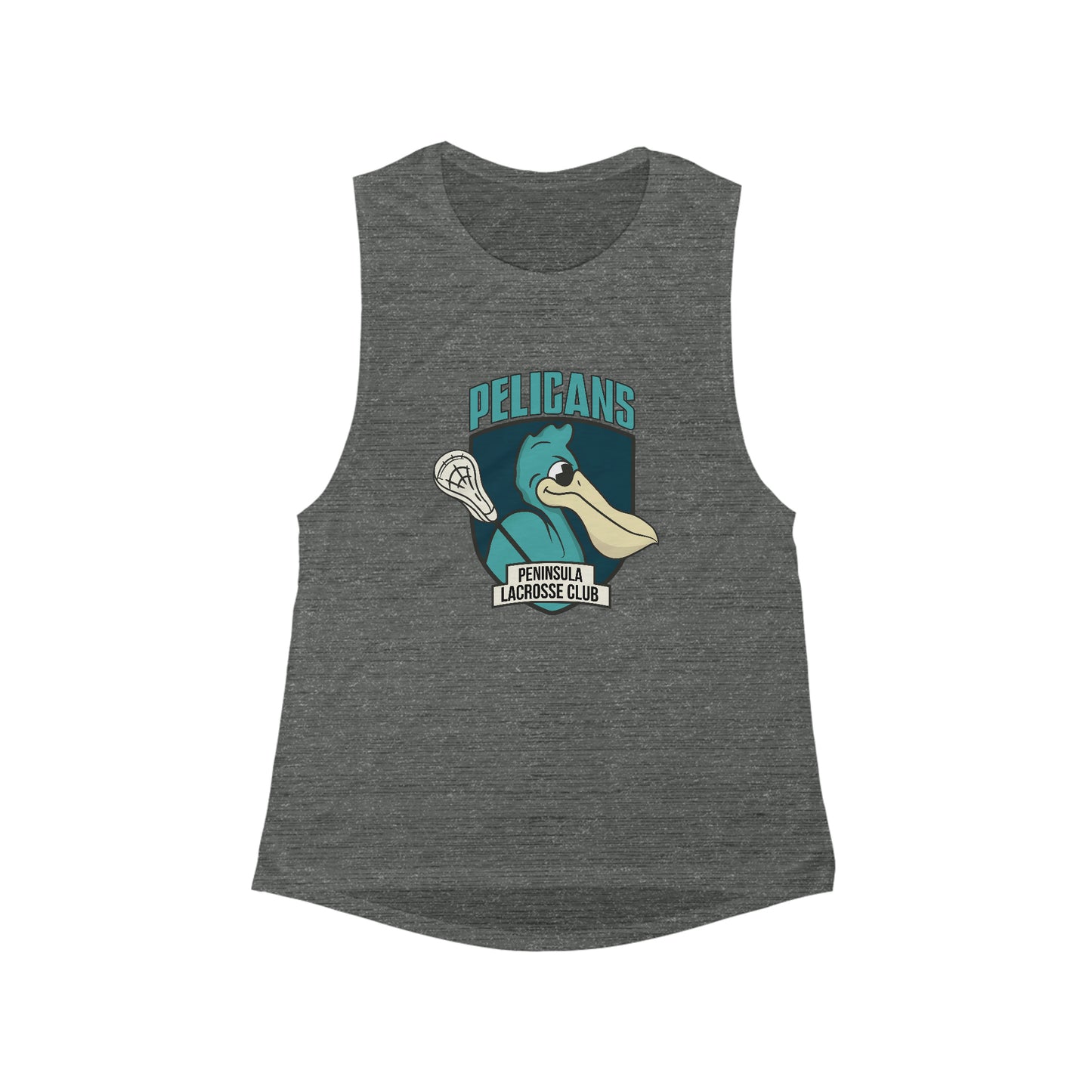Women's Peninsula Lacrosse Bella + Canvas Flowy Scoop Muscle Tank