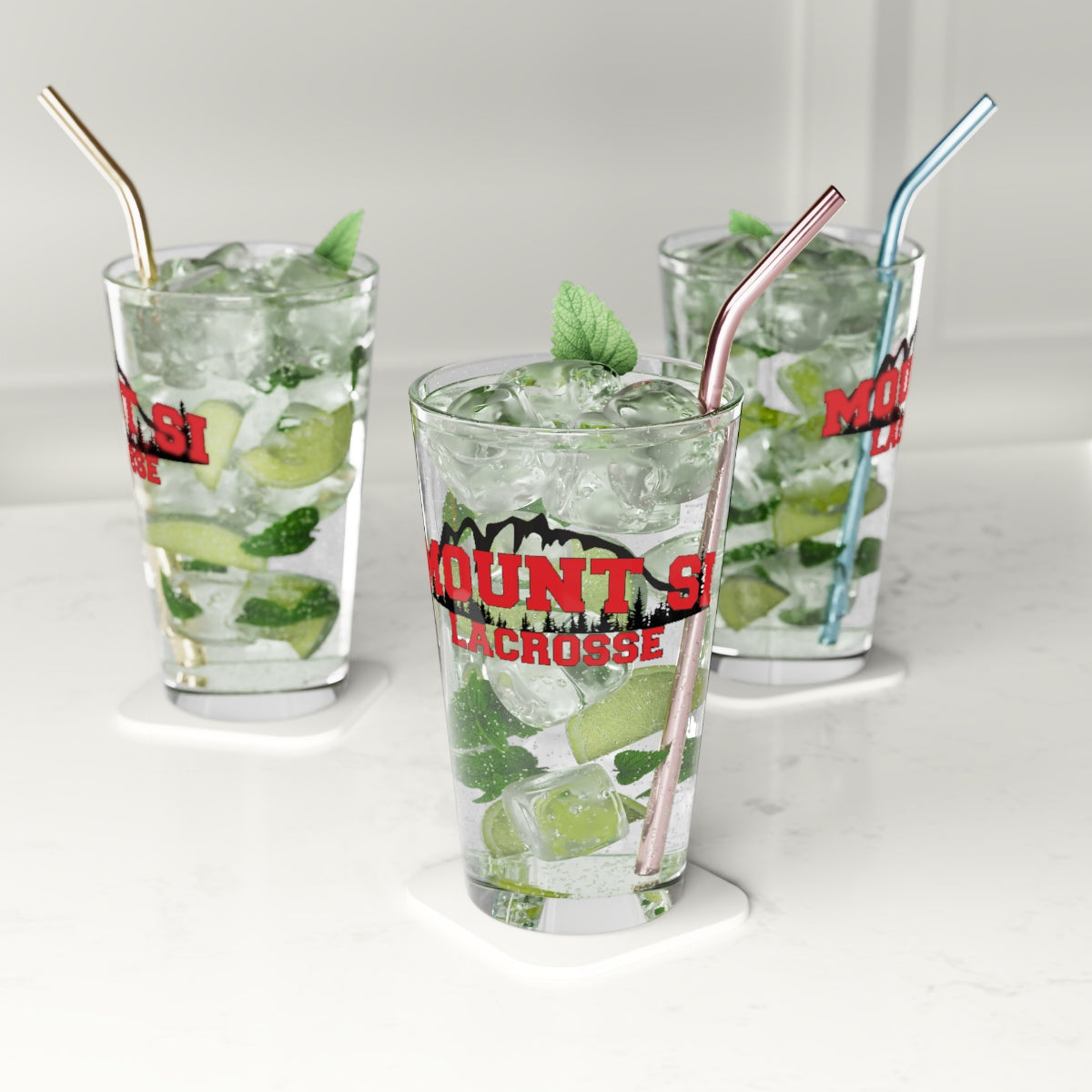 Mount Si Lacrosse Pint Glass - 16oz