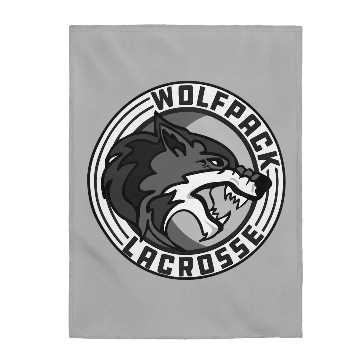 Wolfpack Lacrosse Velveteen Plush Blanket