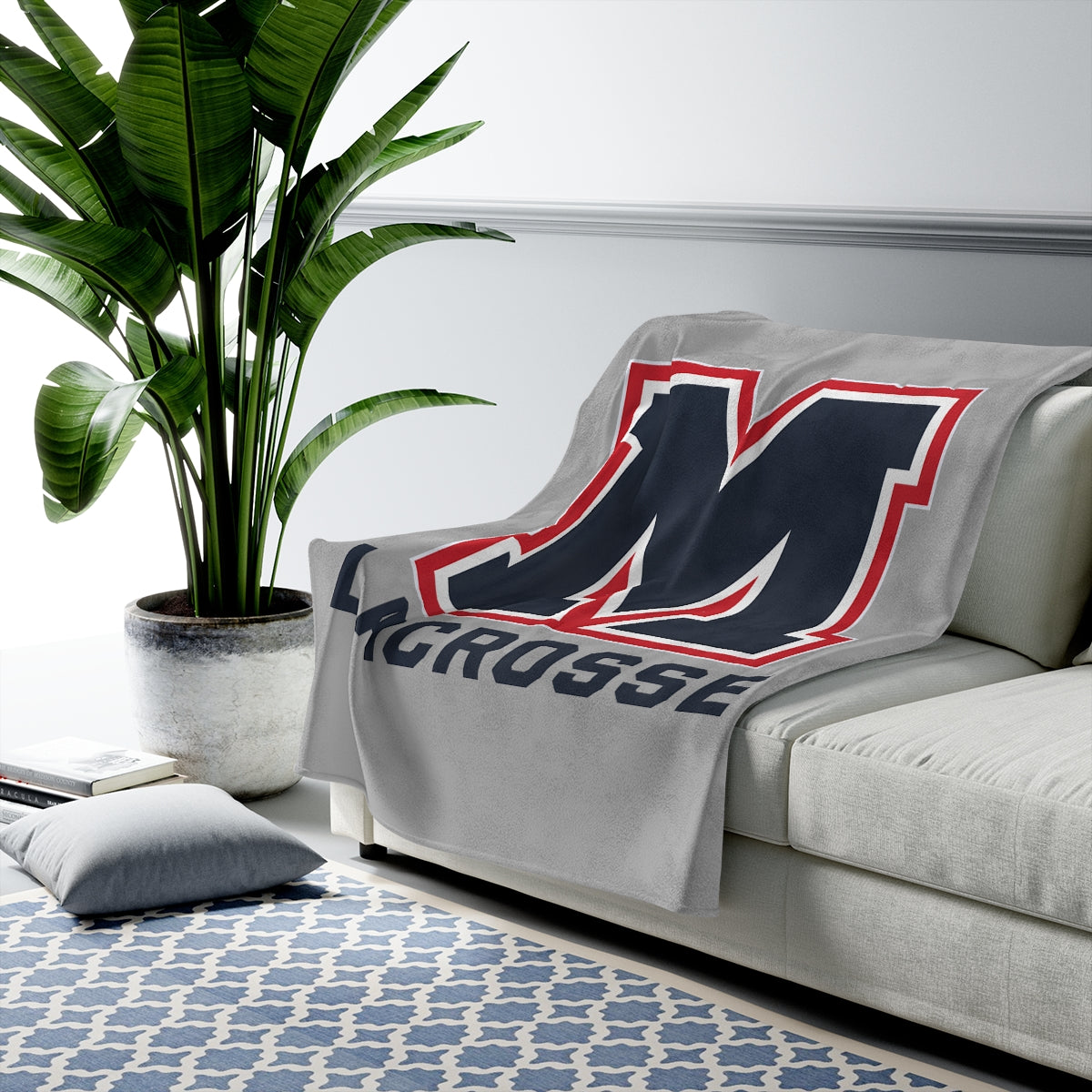 BMHS Lacrosse Velveteen Plush Blanket