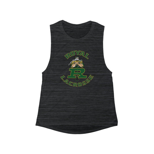 Women's Royal HS Lacrosse Bella + Canvas Flowy Scoop Muscle Tank