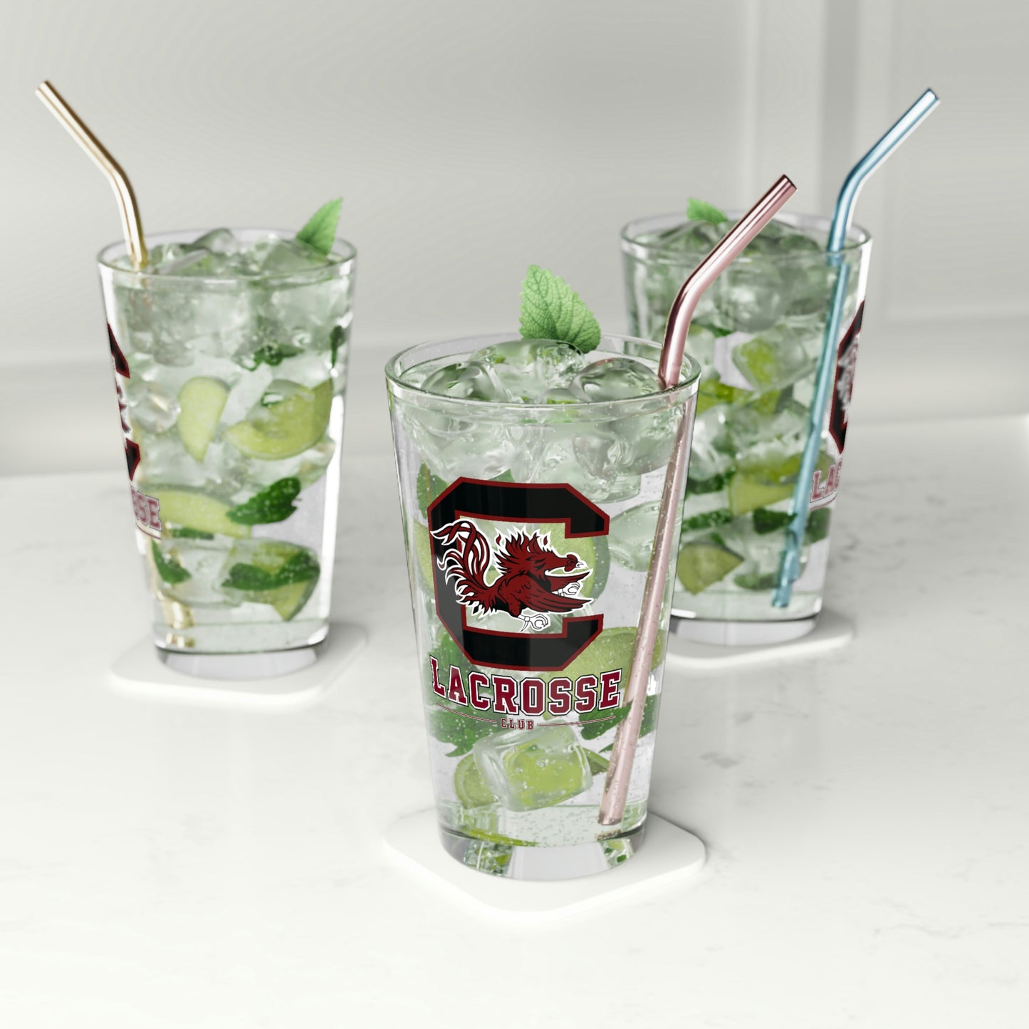 Gamecocks Lacrosse Pint Glass - 16oz