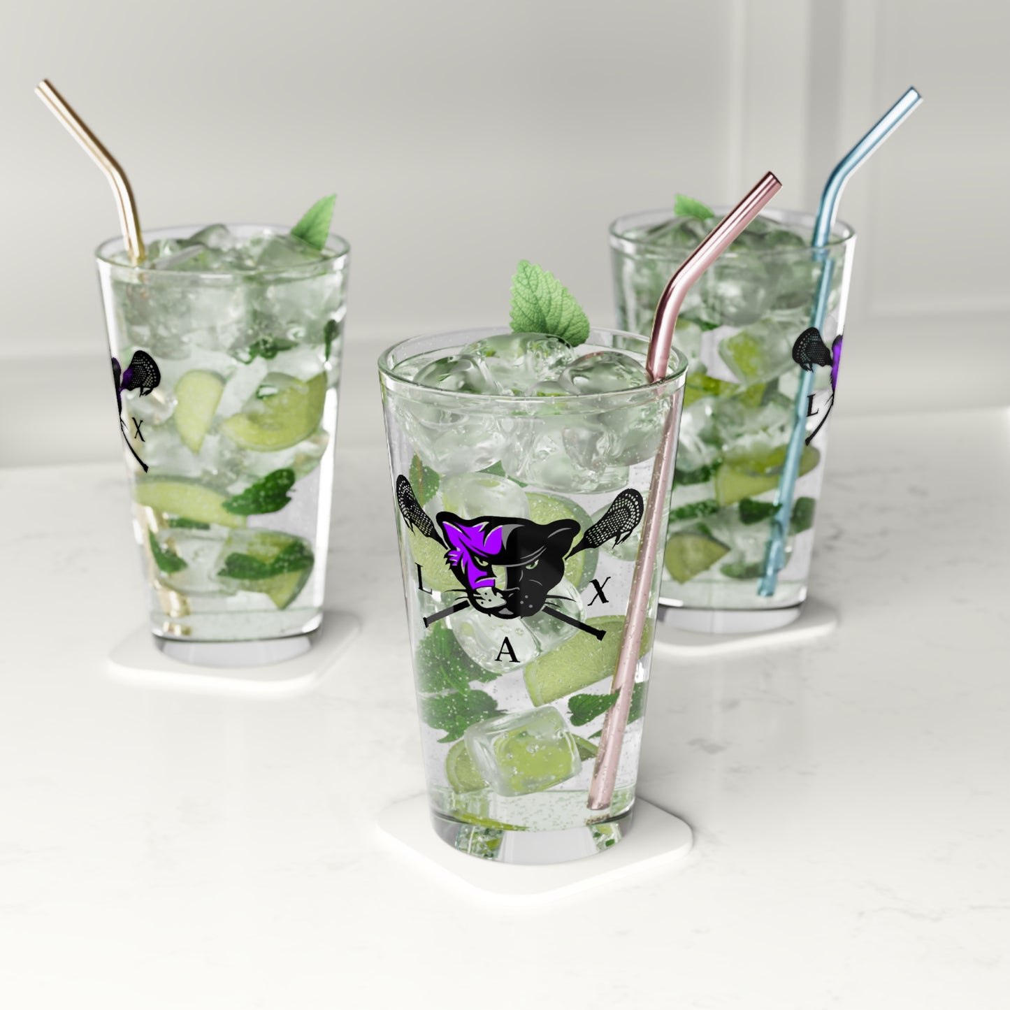 LaxCats Pint Glass