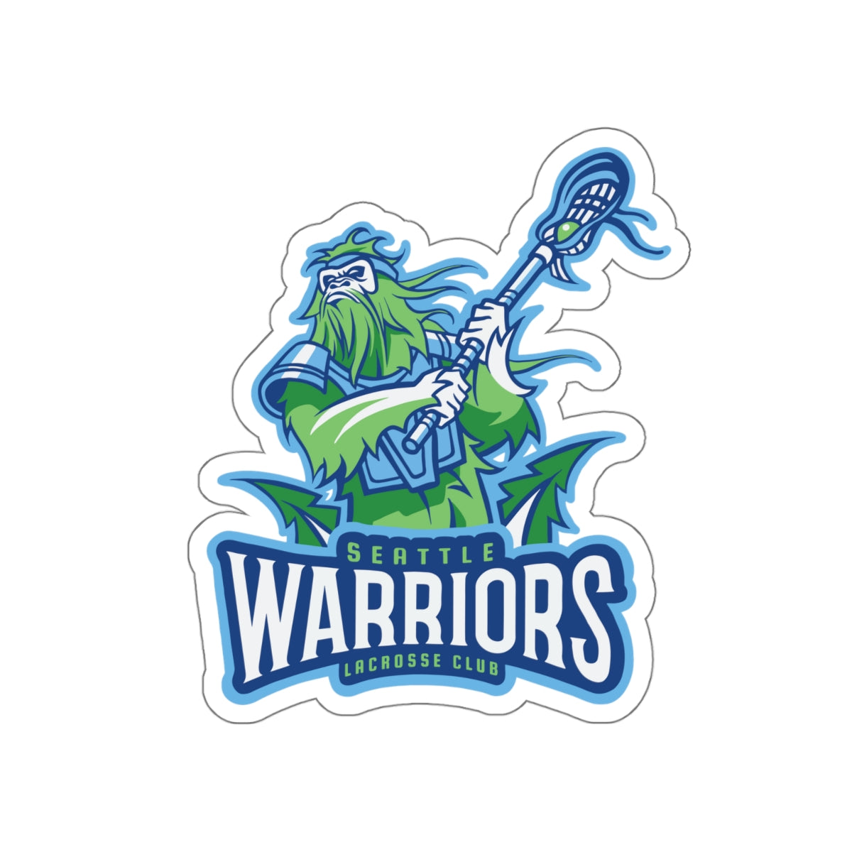 Seattle Warriors Lacrosse Die-Cut Sticker