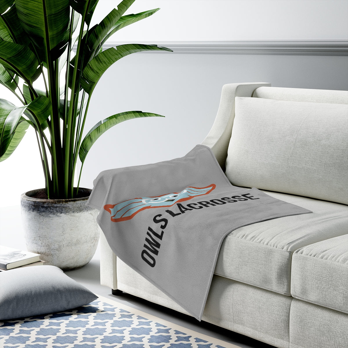OWLS Lacrosse Velveteen Plush Blanket