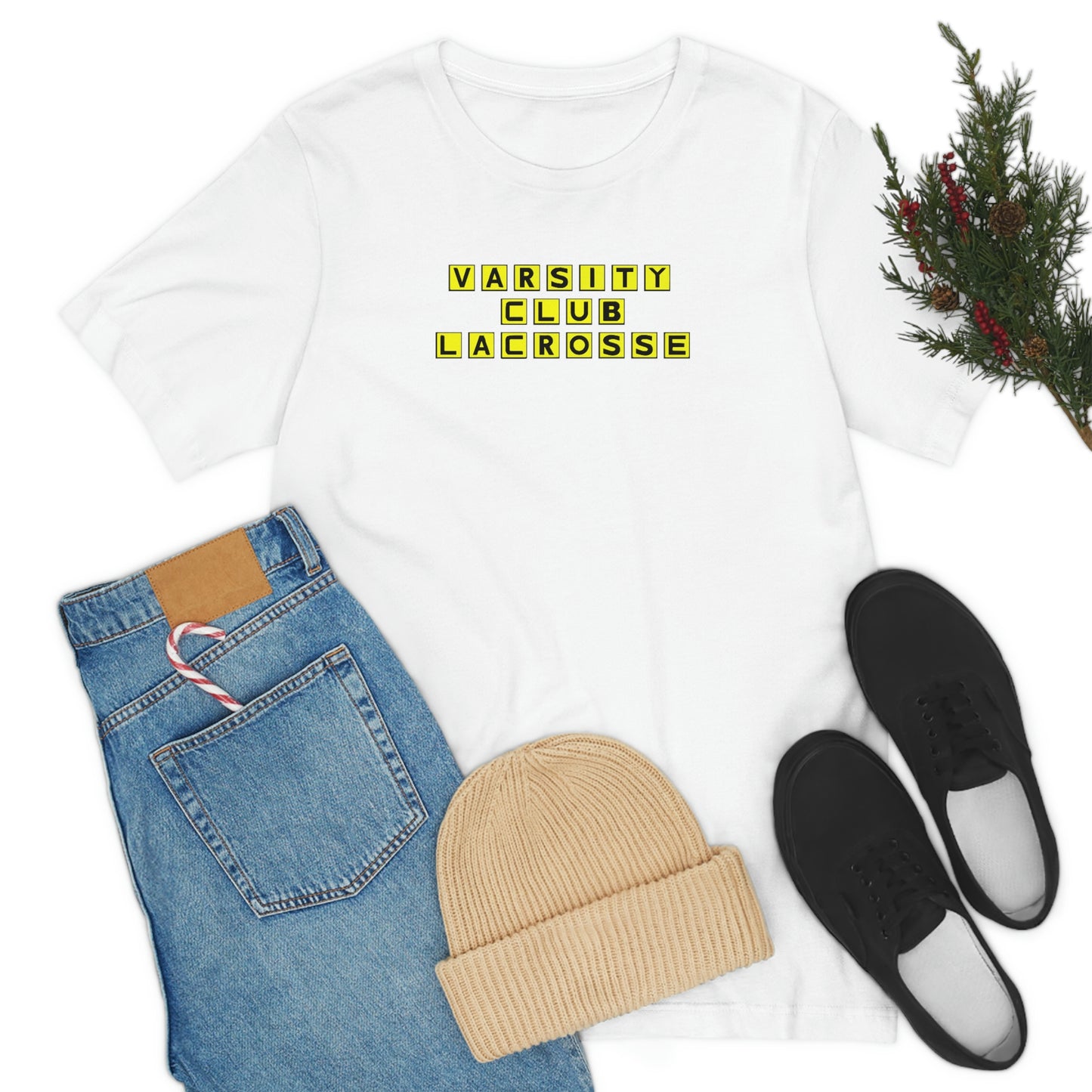 Adult Varsity Club Lacrosse Bella + Canvas Short Sleeve Cotton Tee - Waffle
