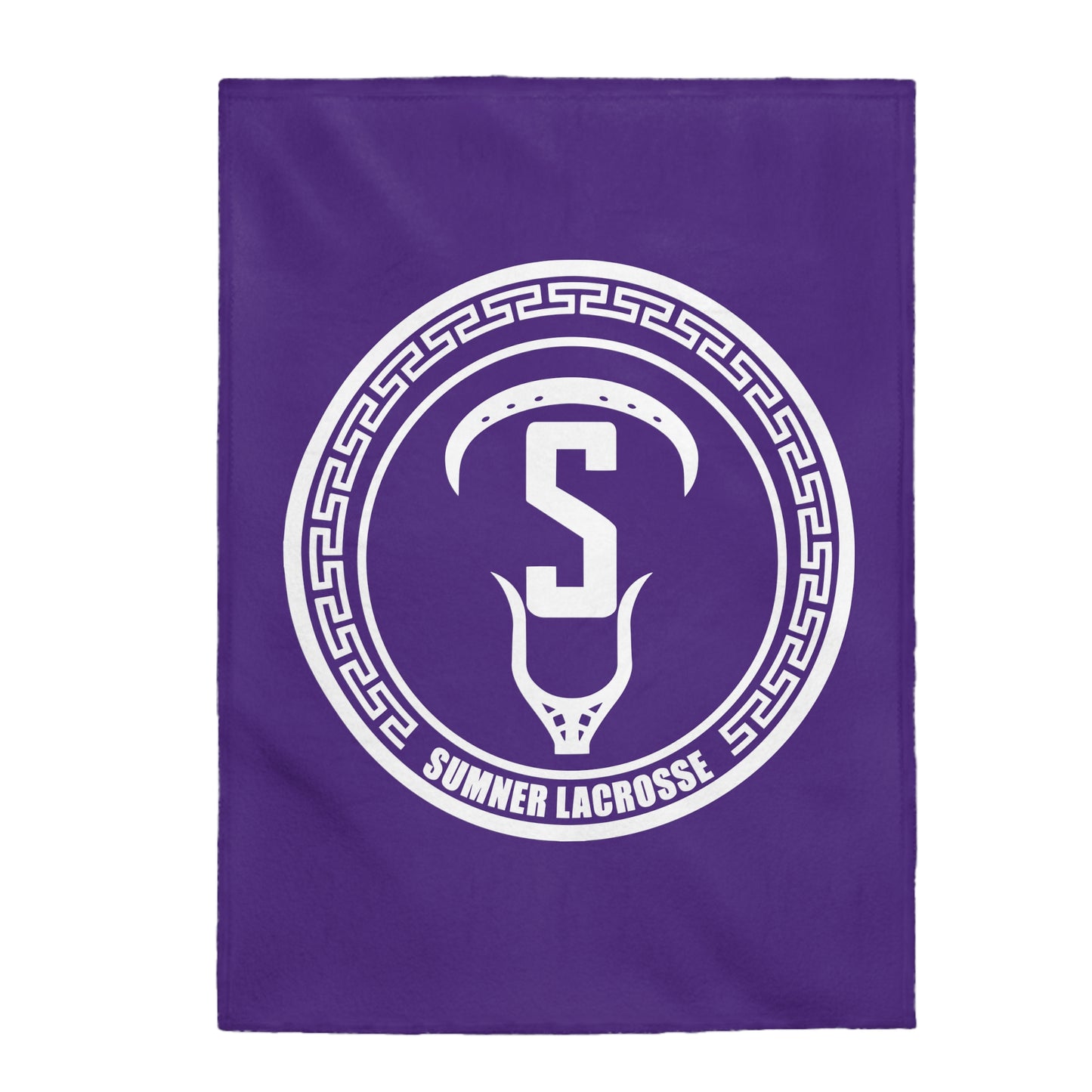Sumner Spartans Lacrosse Velveteen Plush Blanket