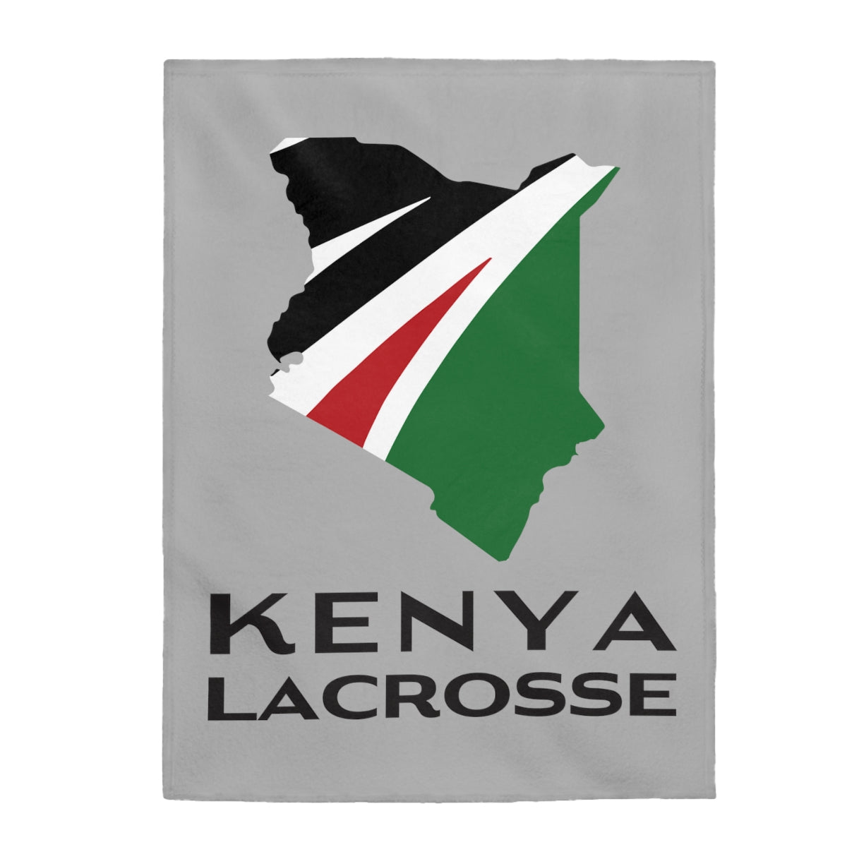 Kenya Lacrosse Velveteen Plush Blanket