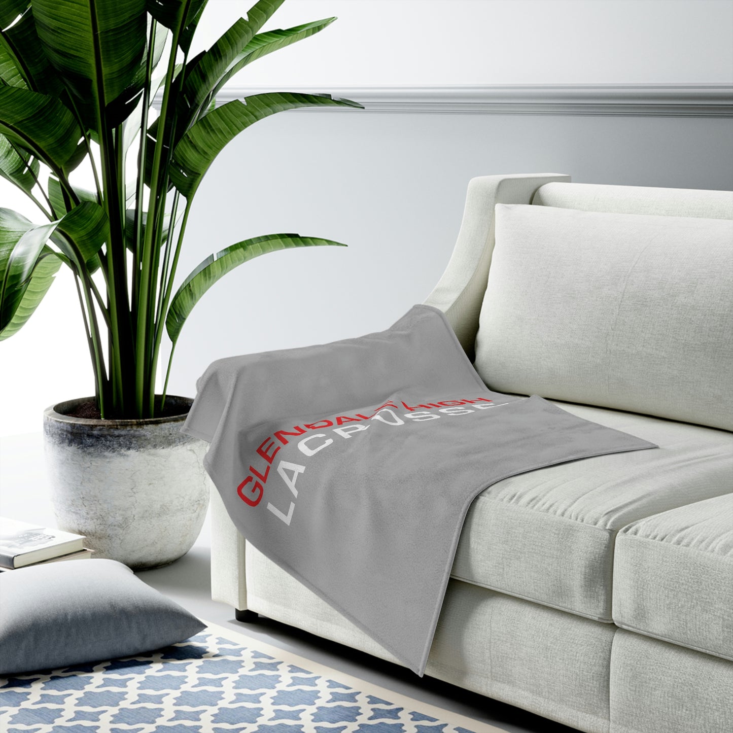 Glendale HS Lacrosse Velveteen Plush Blanket