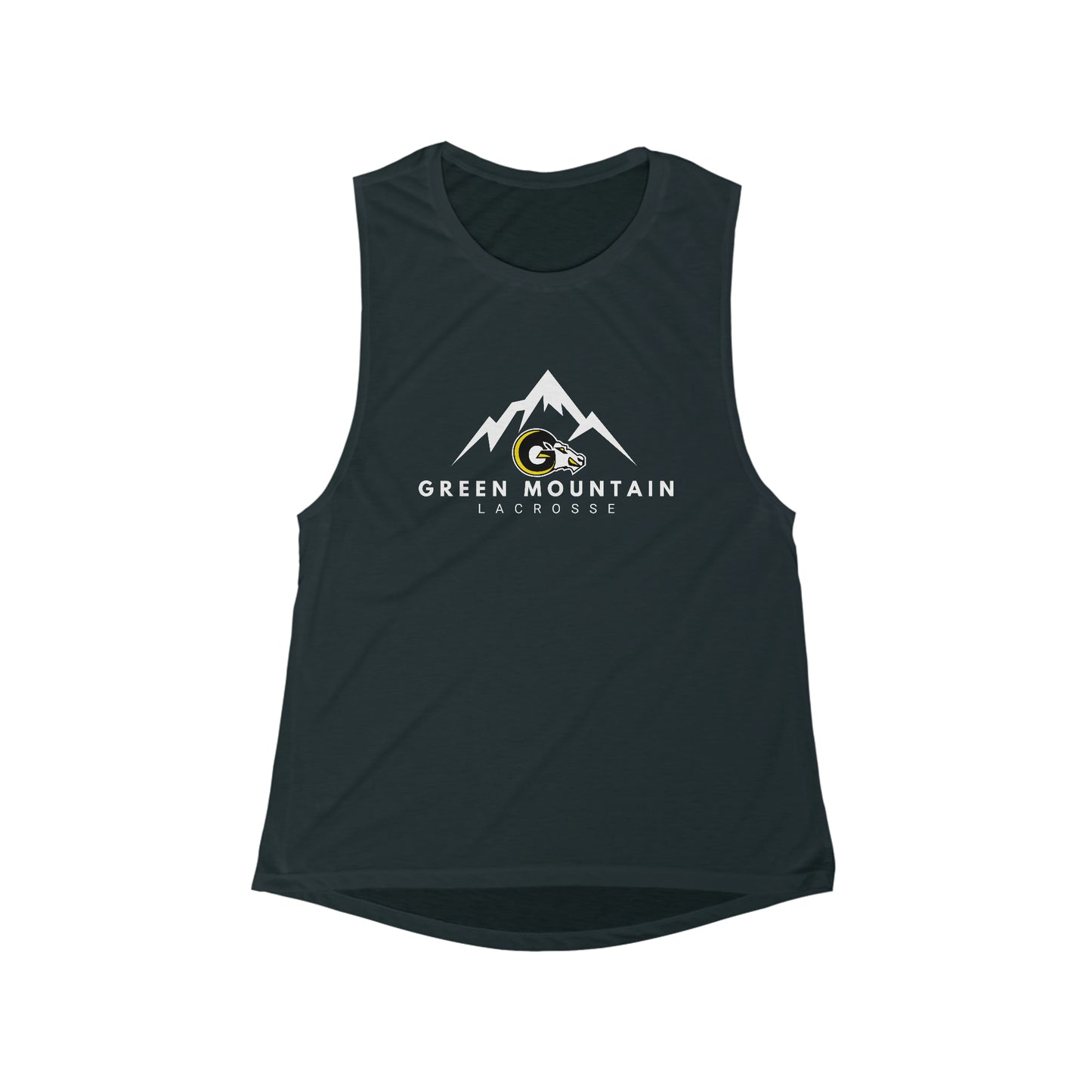 Women's Green Mountain Lacrosse Bella + Canvas Flowy Scoop Muscle Tank