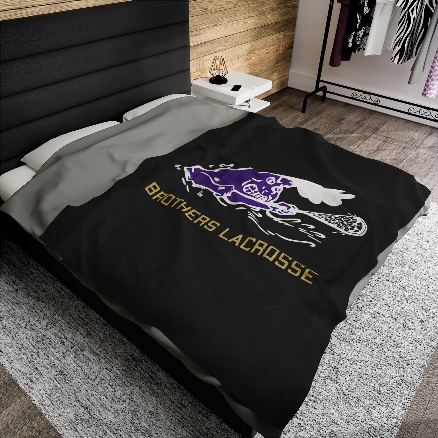 CBHS Lacrosse Wave Velveteen Plush Blanket