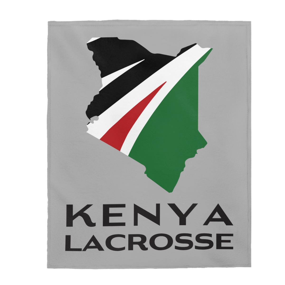 Kenya Lacrosse Velveteen Plush Blanket