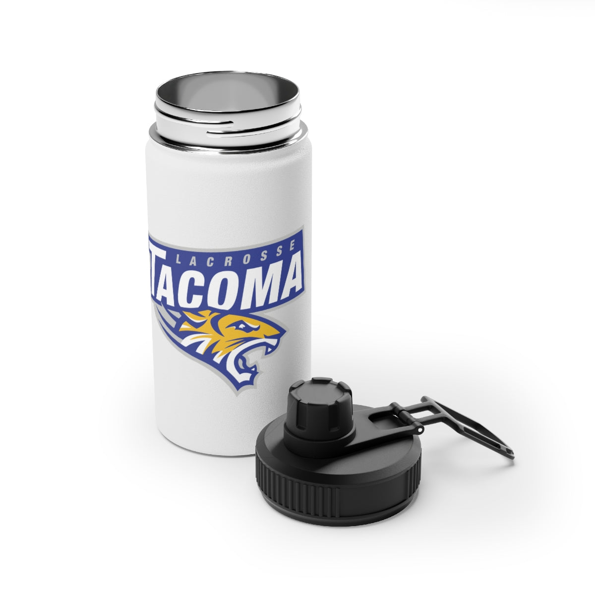 Tacoma Tigers Lacrosse Stainless Steel Water Bottle - Sports Lid