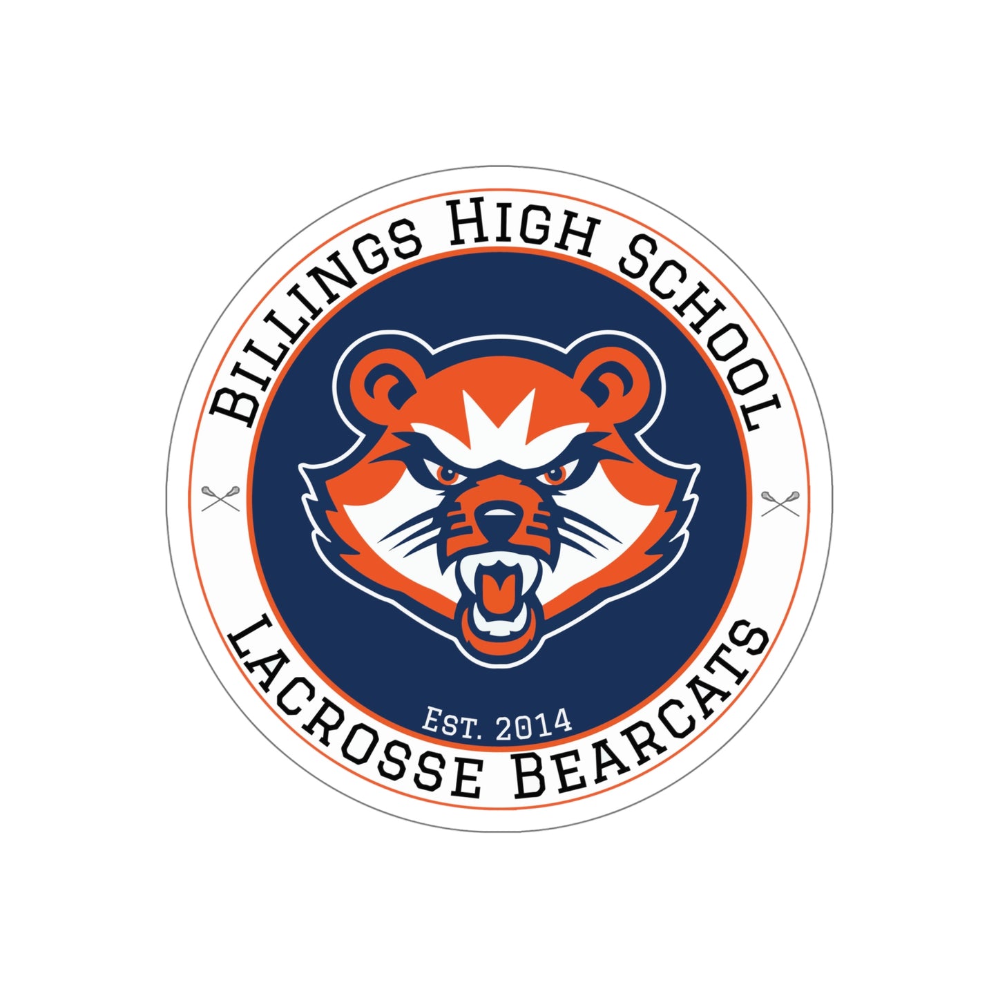 Billings Bearcats Lacrosse Die-Cut Stickers
