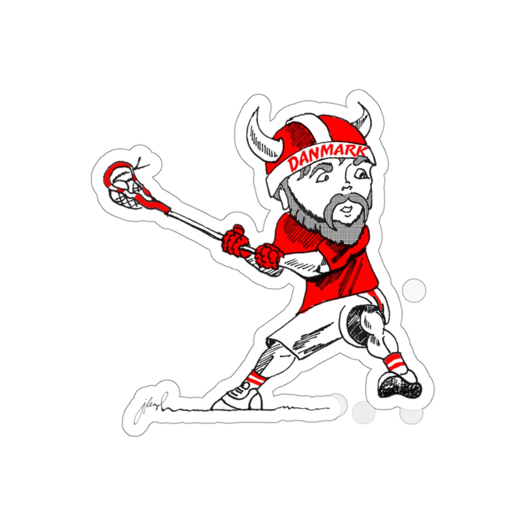 Danish Lacrosse Die-Cut Stickers