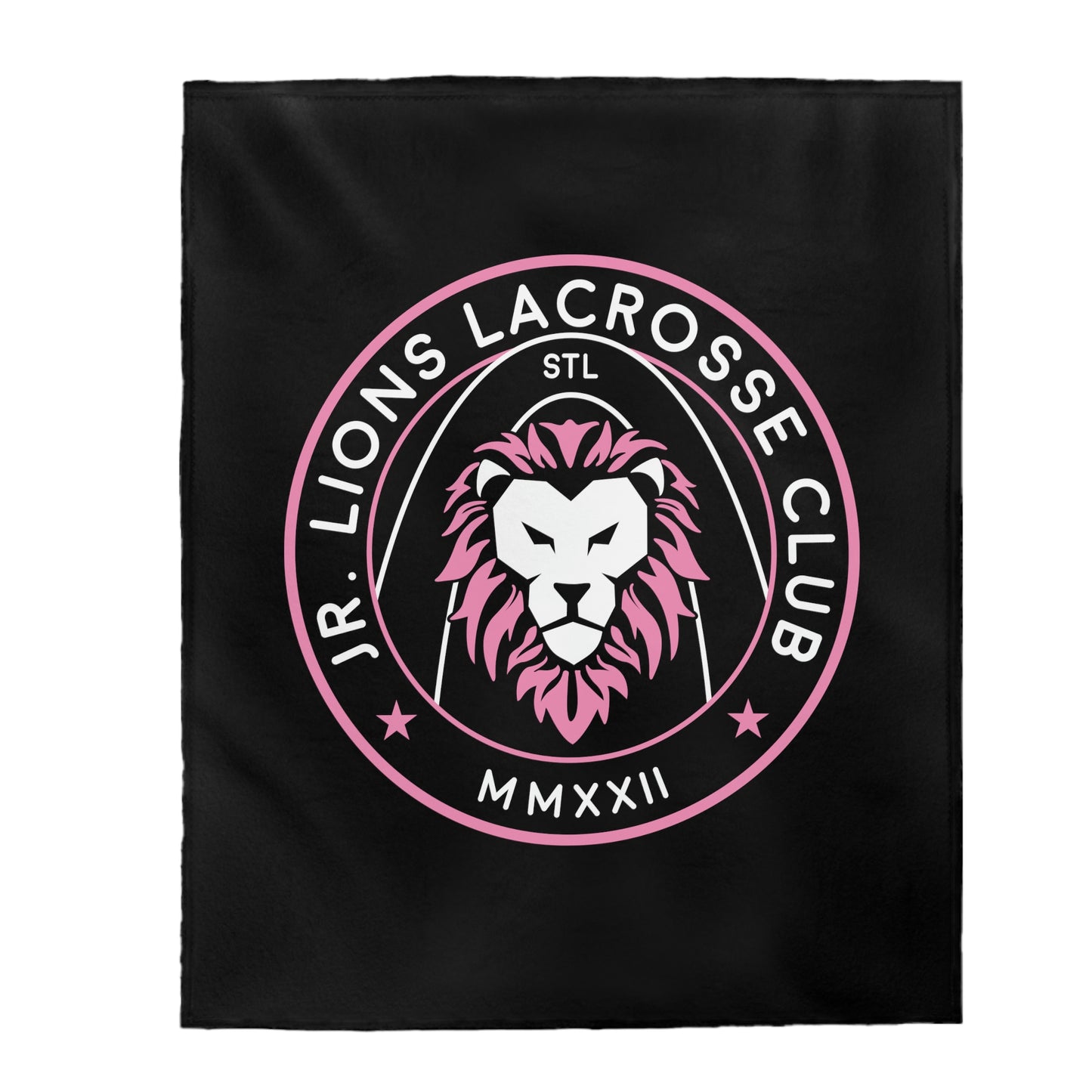 Jr. Lions Lacrosse Velveteen Plush Blanket