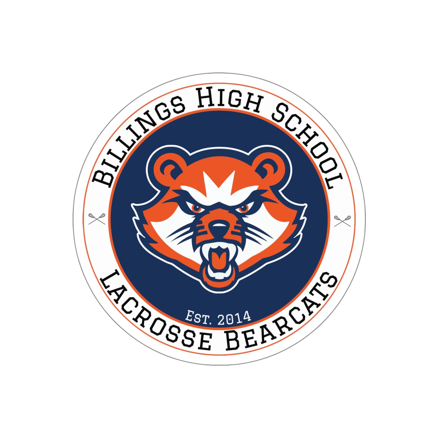 Billings Bearcats Lacrosse Die-Cut Stickers