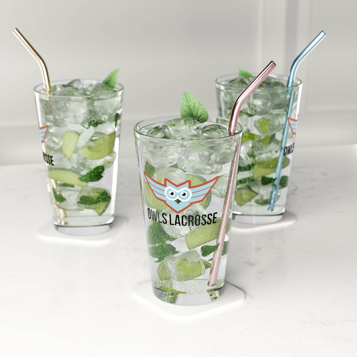 OWLS Lacrosse Pint Glass