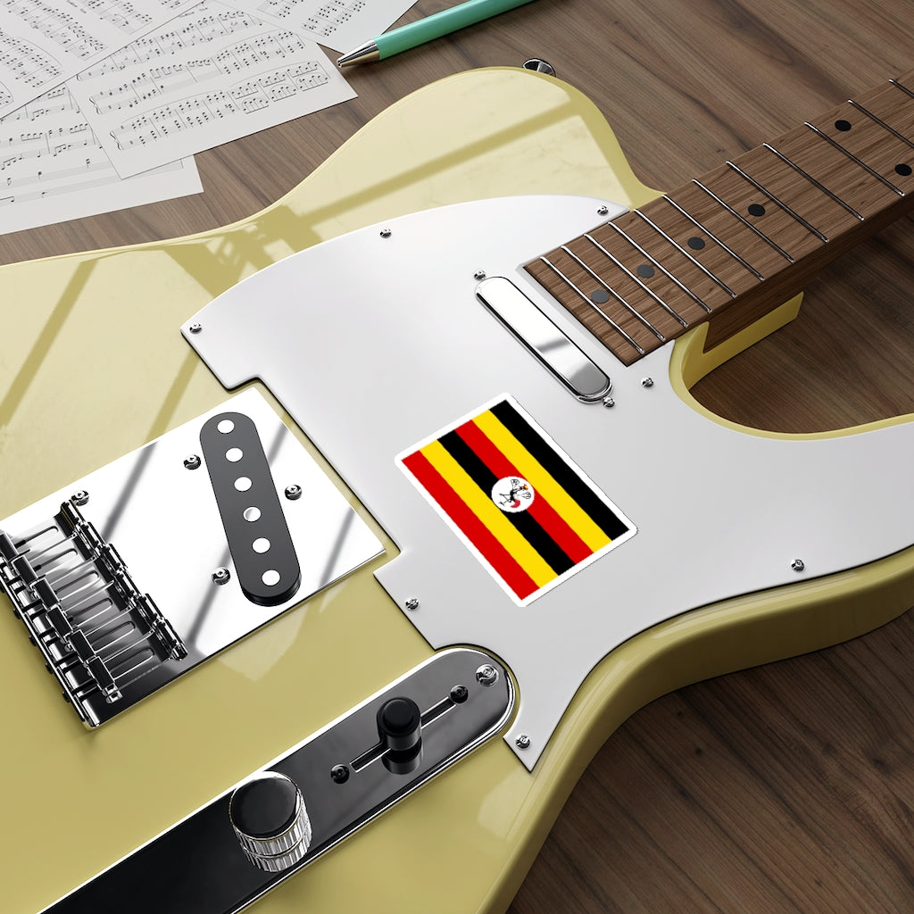 Uganda Lacrosse Flag Die-Cut Stickers