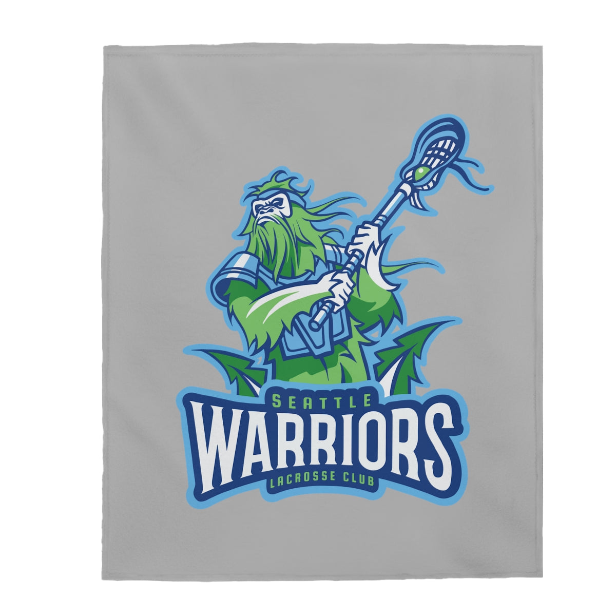 Seattle Warriors Lacrosse Velveteen Plush Blanket