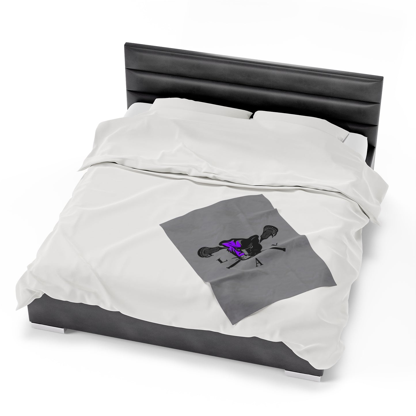LaxCats Velveteen Plush Blanket