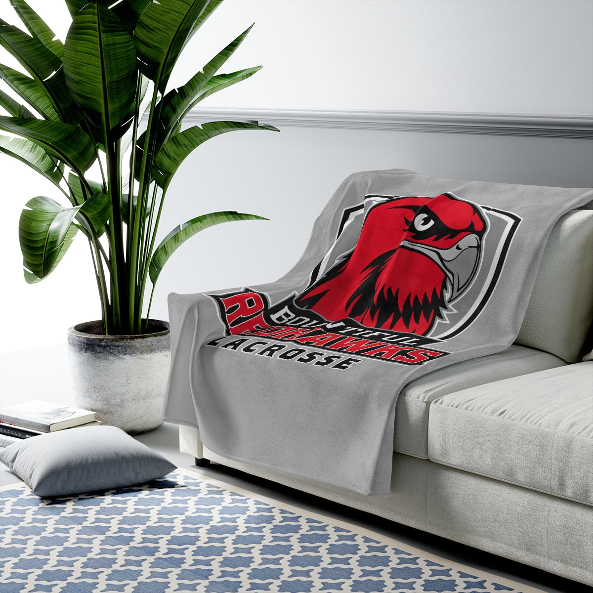 Bountiful Lacrosse Velveteen Plush Blanket