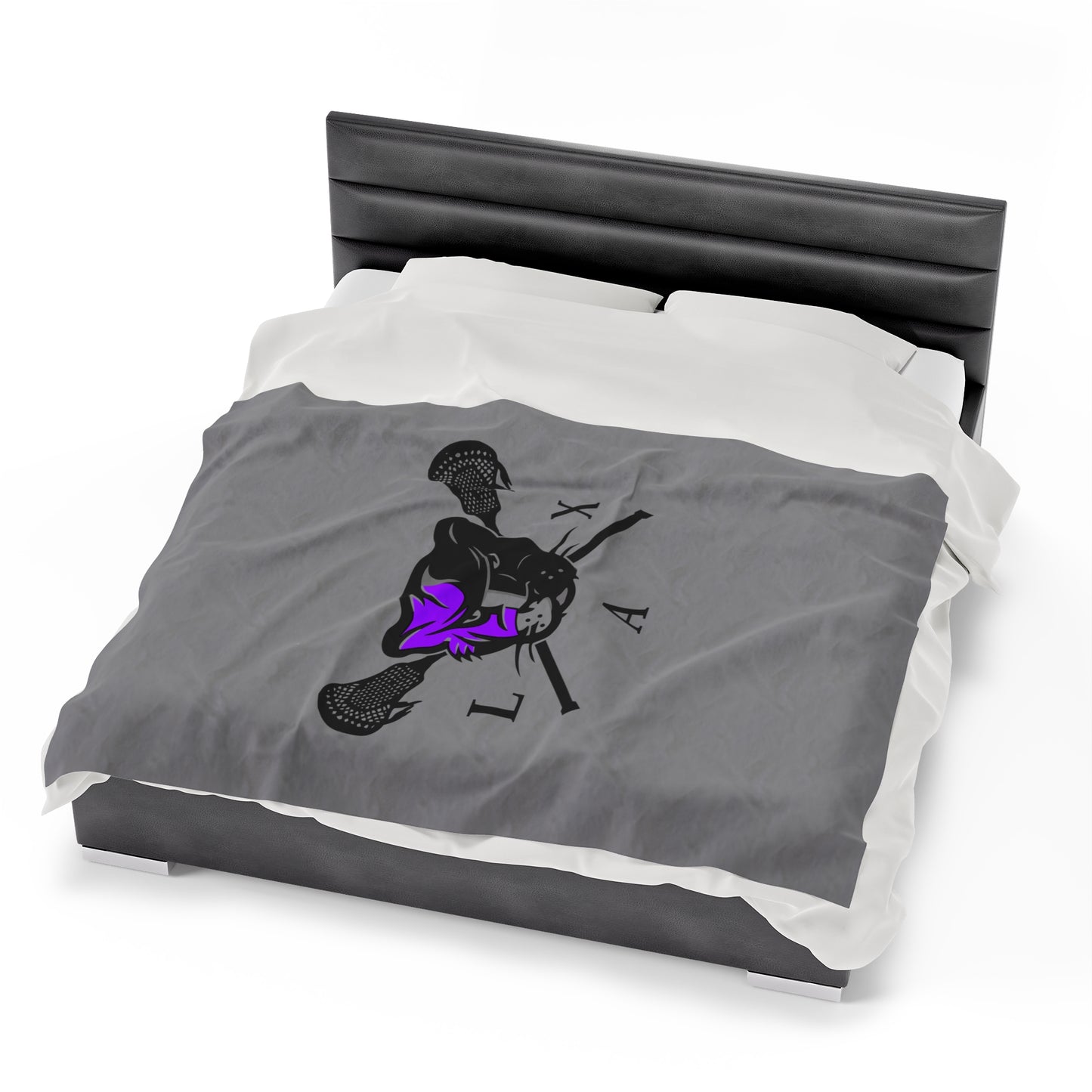 LaxCats Velveteen Plush Blanket