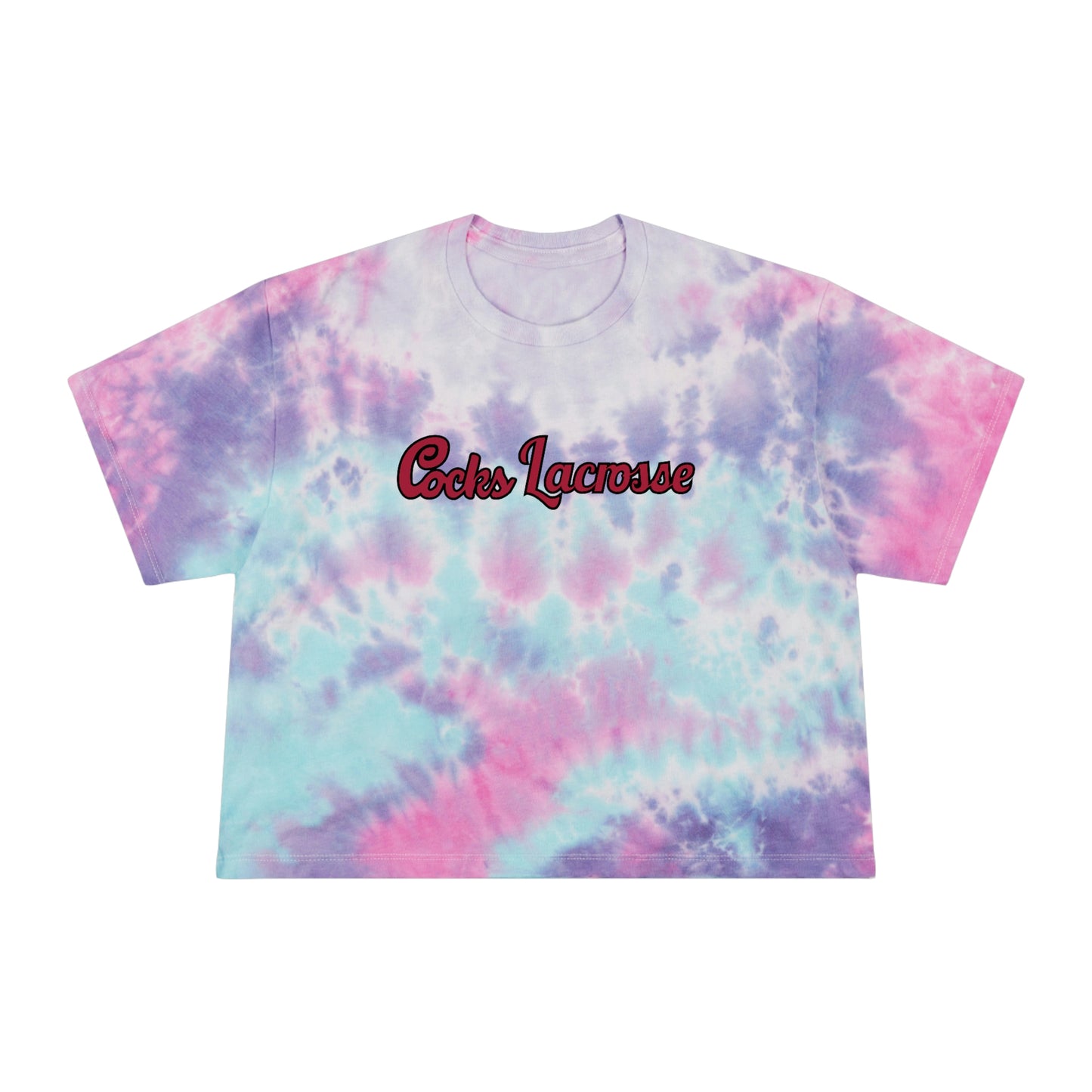 Women's Gamecocks Lacrosse Tie-Dye Crop Tee