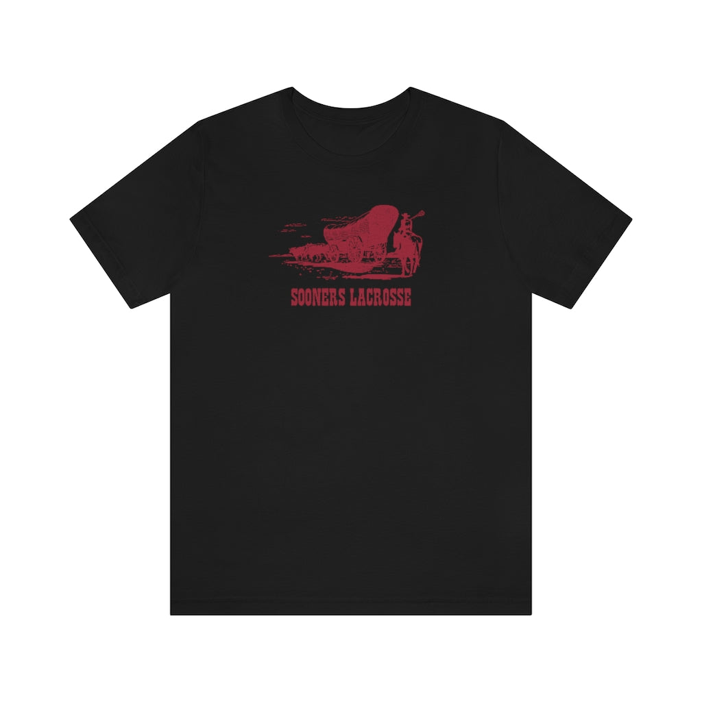 Adult Oklahoma University Lacrosse Wagon Short Sleeve Tee