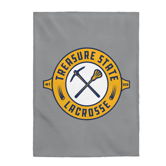 Treasure State Lacrosse Velveteen Plush Blanket
