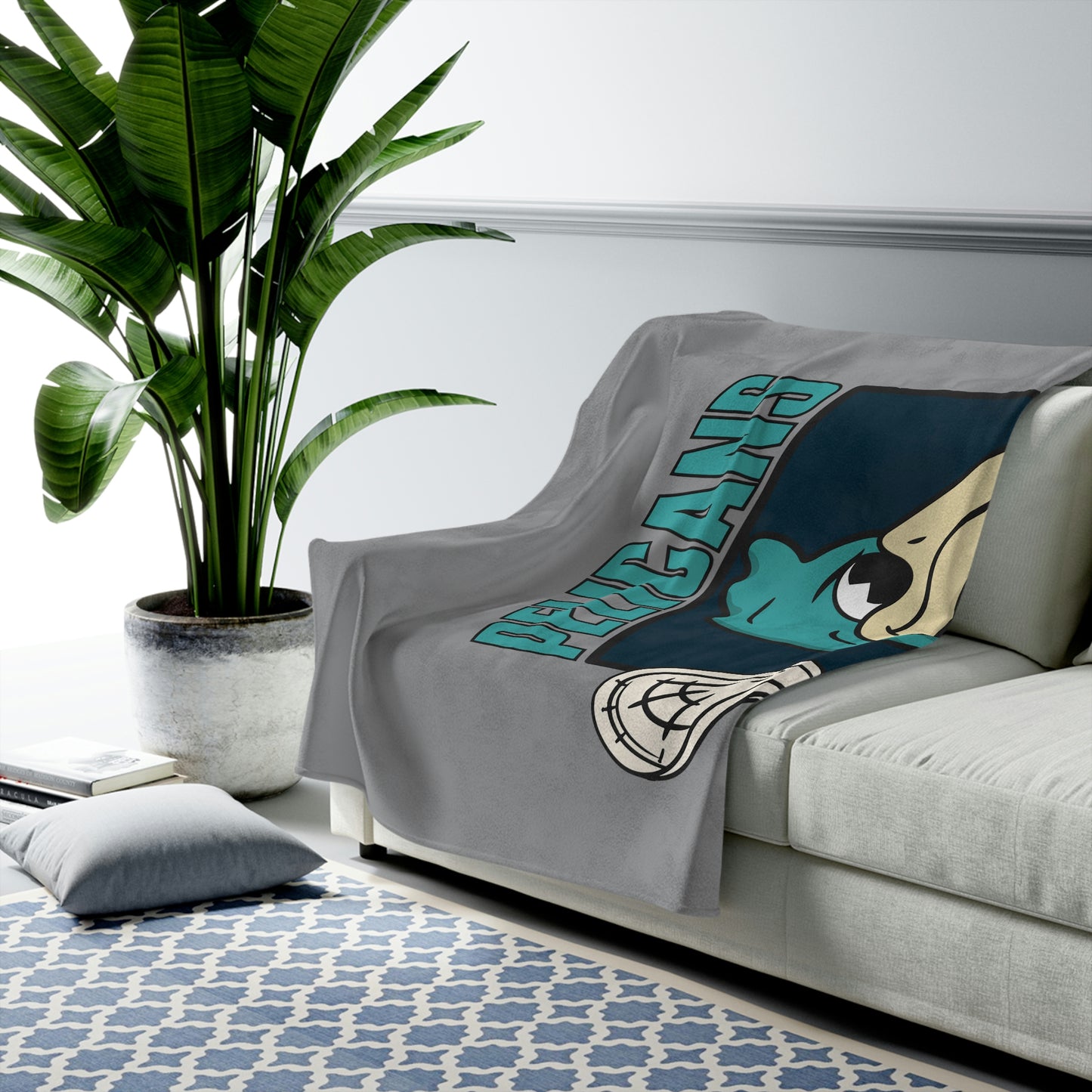 Peninsula Lacrosse Velveteen Plush Blanket