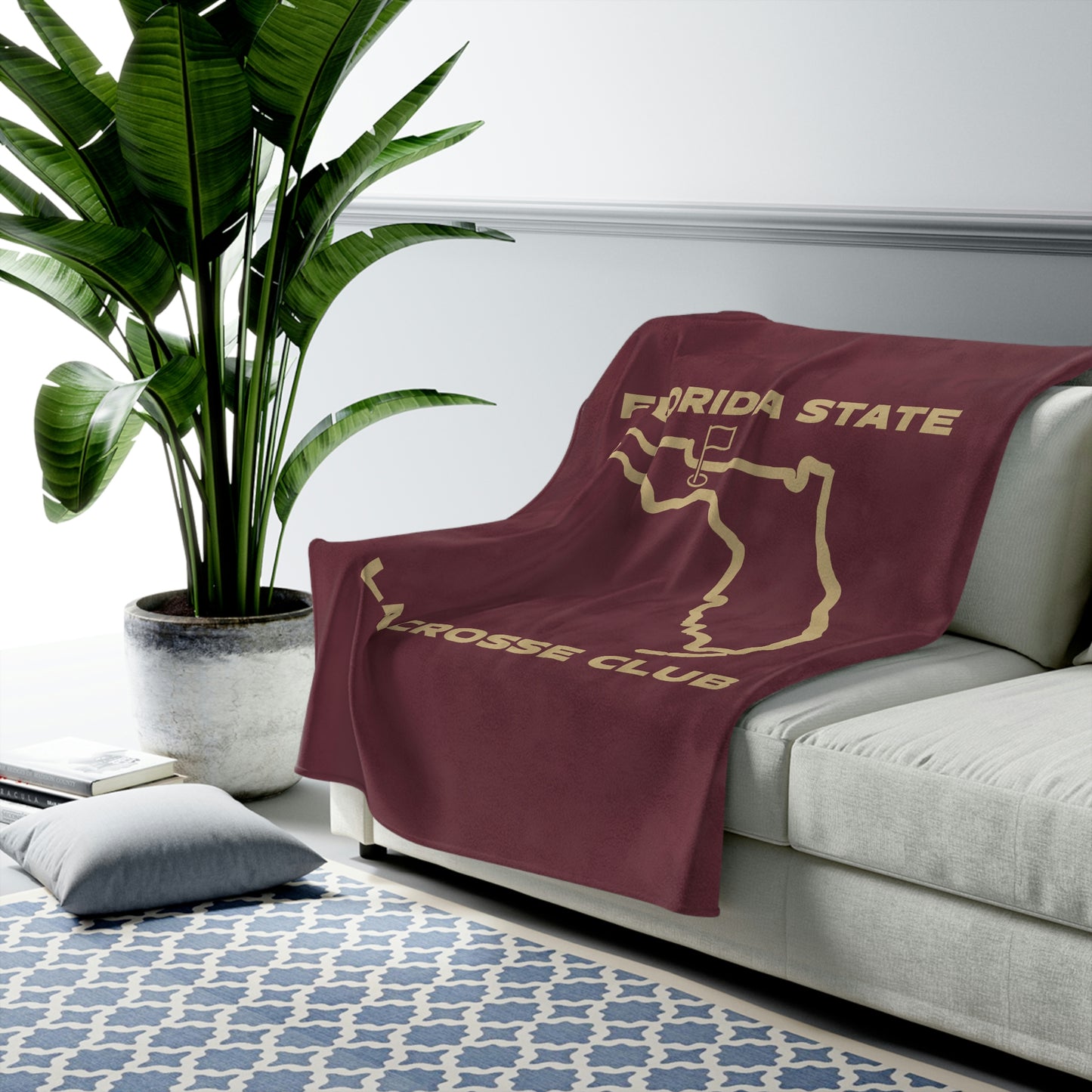 FSU Lacrosse Velveteen Plush Blanket