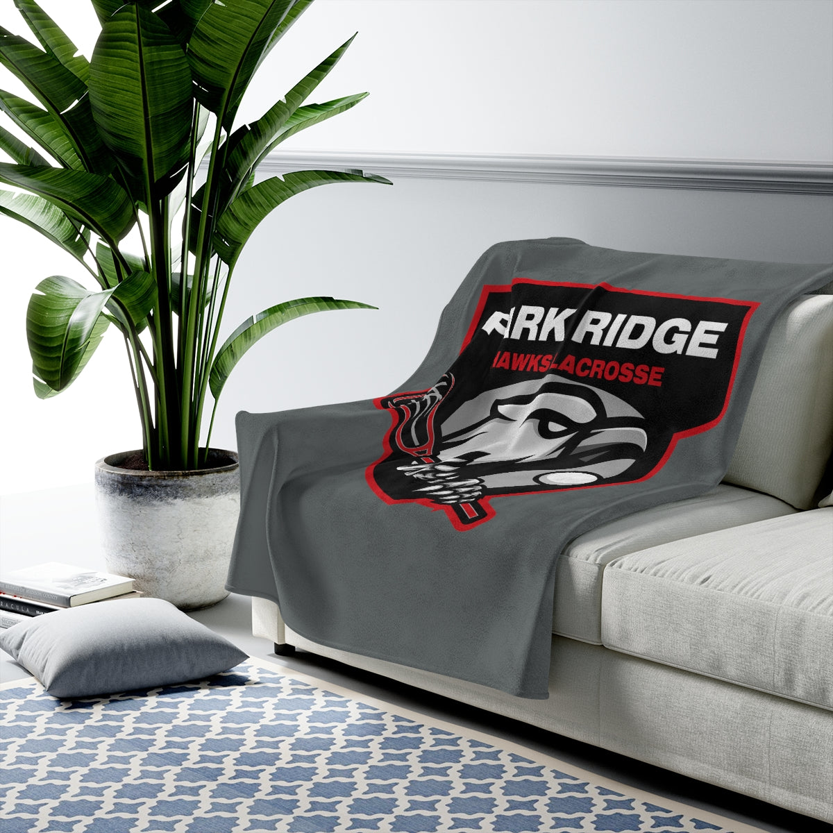 Park Ridge Lacrosse Velveteen Plush Blanket