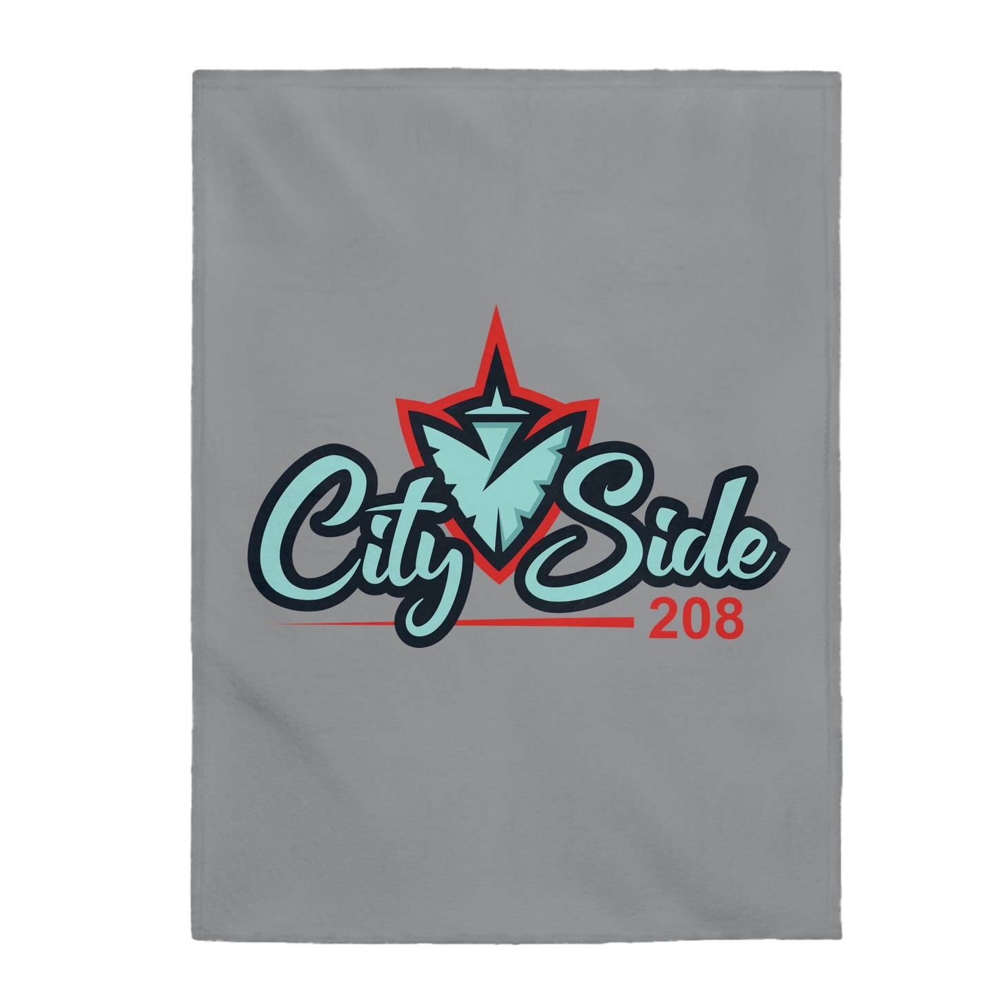 CitySide208 Lacrosse Velveteen Plush Blanket