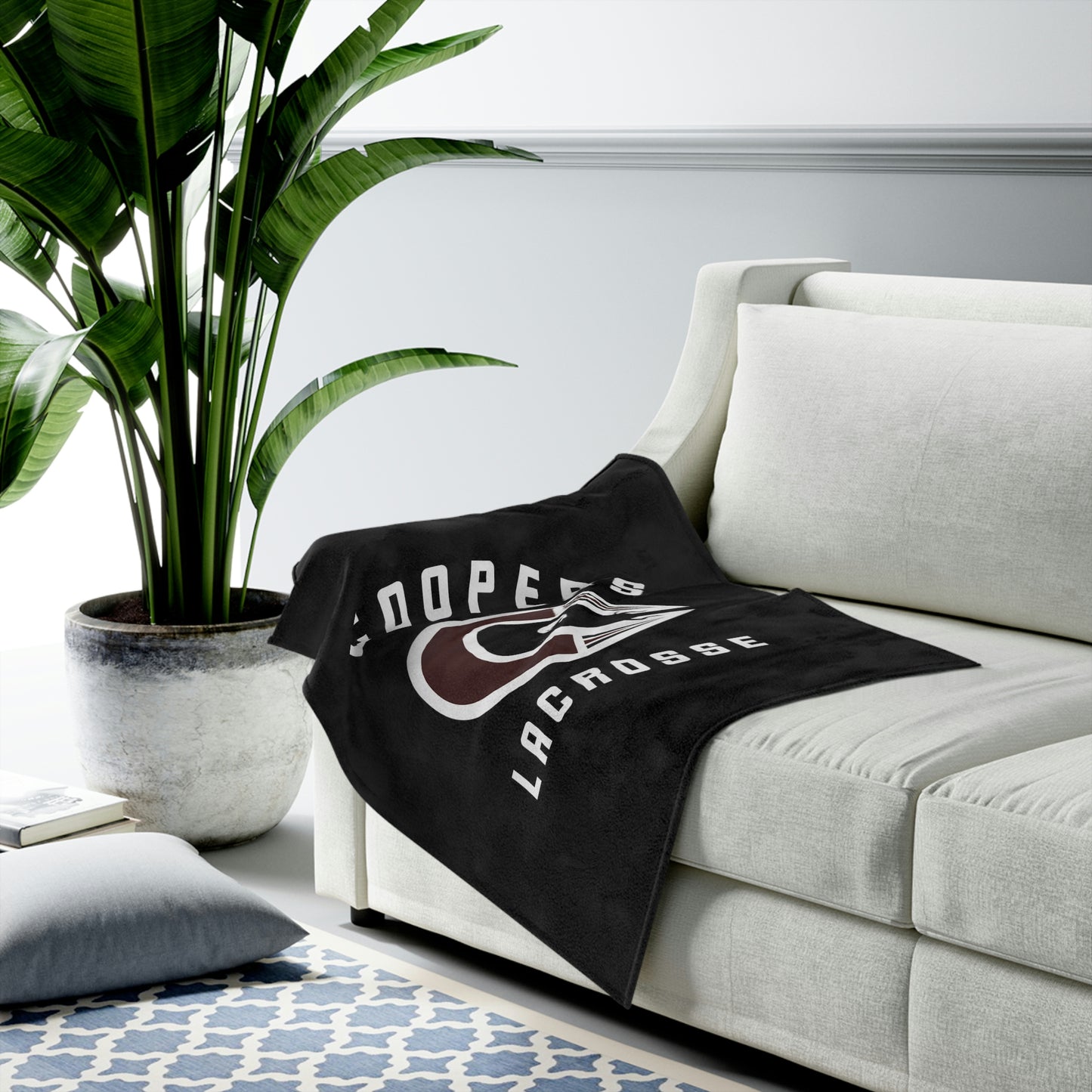 Coopers Lacrosse Velveteen Plush Blanket