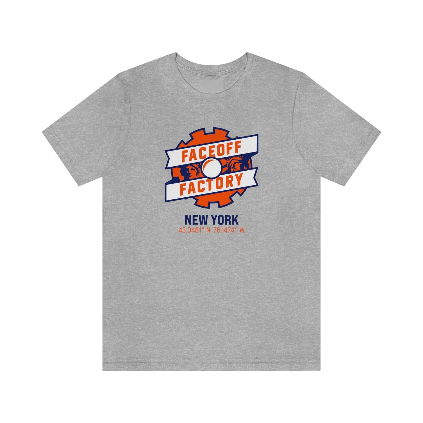 Adult Faceoff Factory Bella + Canvas Short Sleeve Cotton Tee - New York