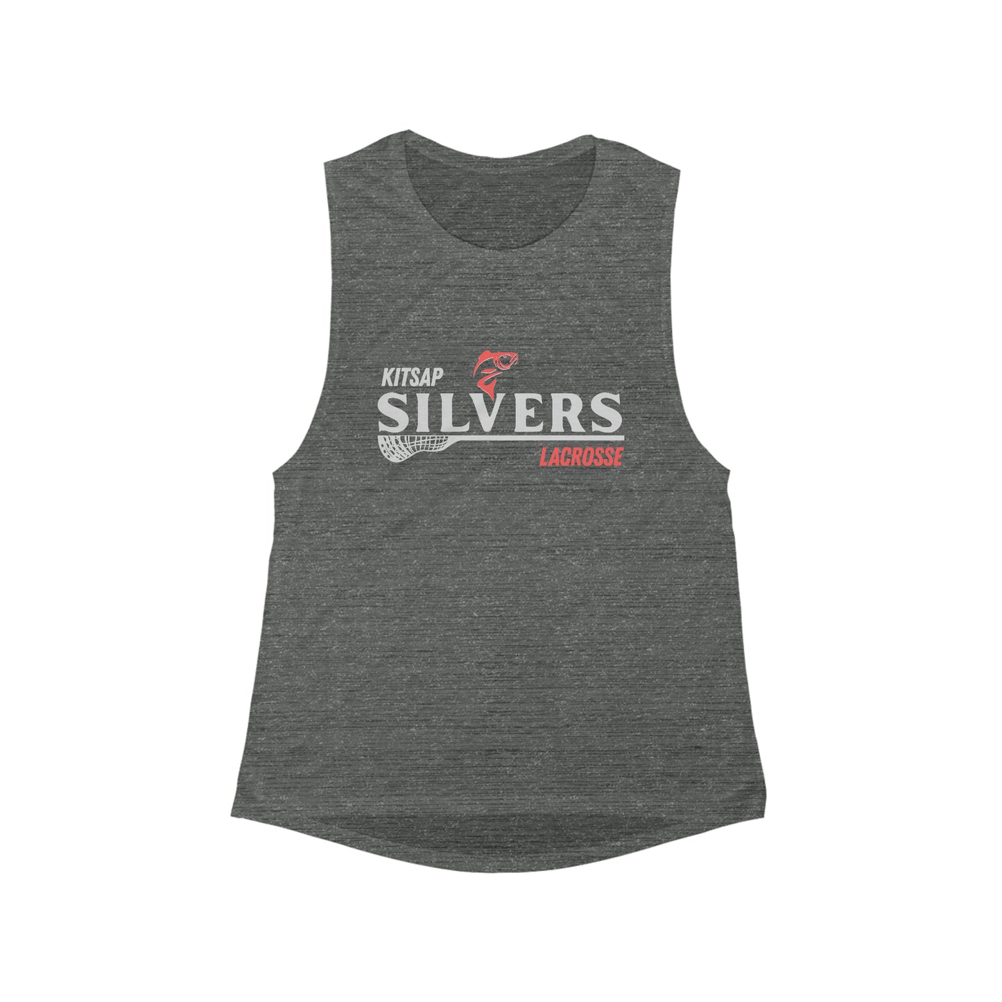 Women's Kitsap Lacrosse Bella + Canvas Flowy Scoop Muscle Tank