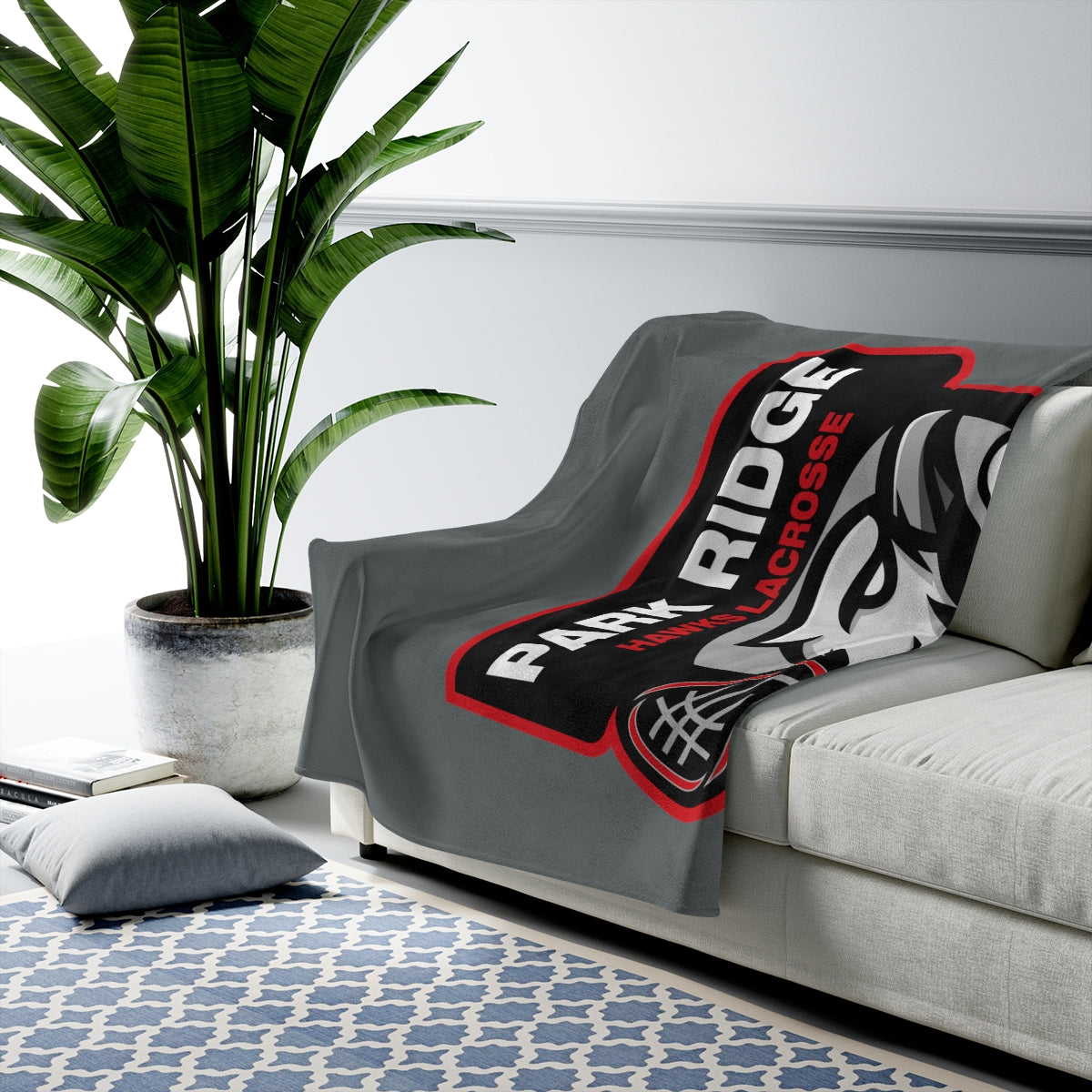 Park Ridge Lacrosse Velveteen Plush Blanket