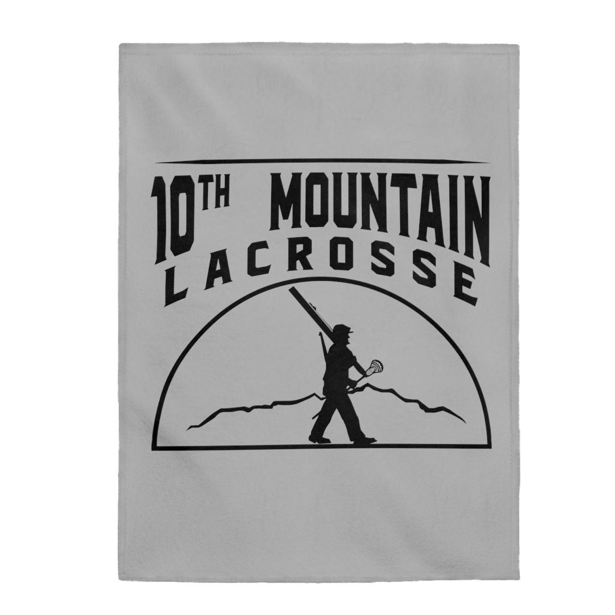 10th Mountain Lacrosse Velveteen Plush Blanket