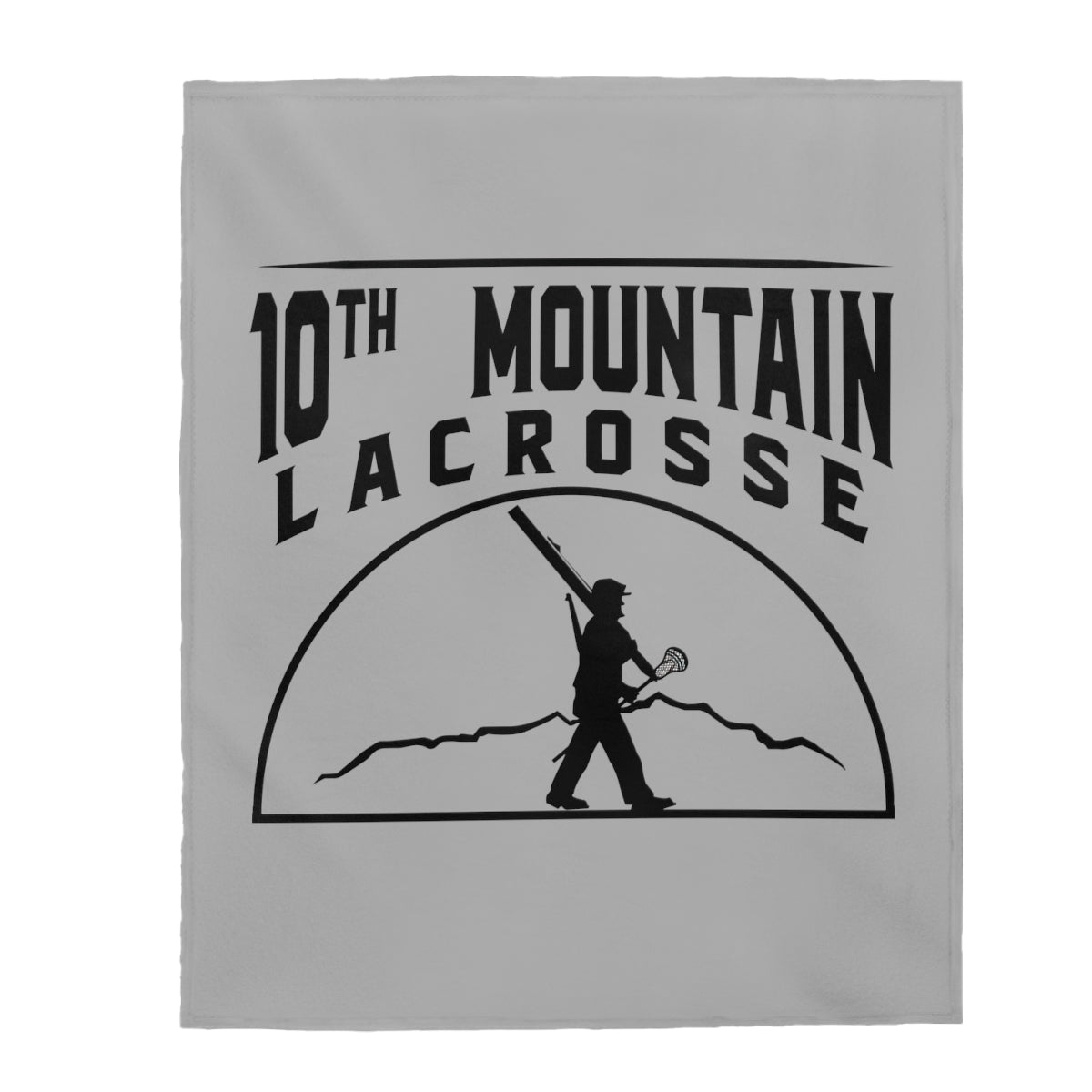 10th Mountain Lacrosse Velveteen Plush Blanket