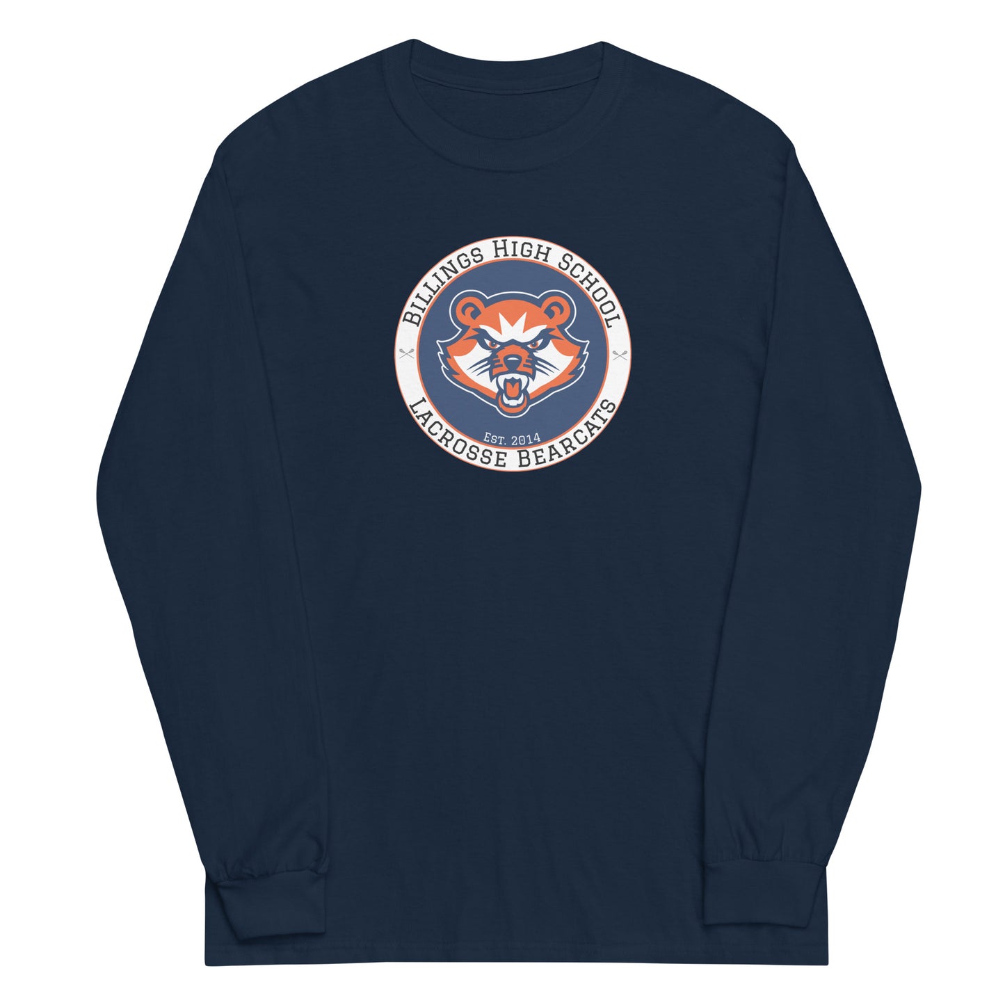 Adult Billings Bearcats Lacrosse Gildan Long Sleeve Shirt