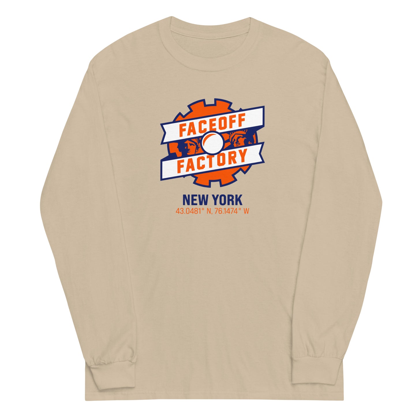 Adult Faceoff Factory Gildan Long Sleeve Shirt - New York