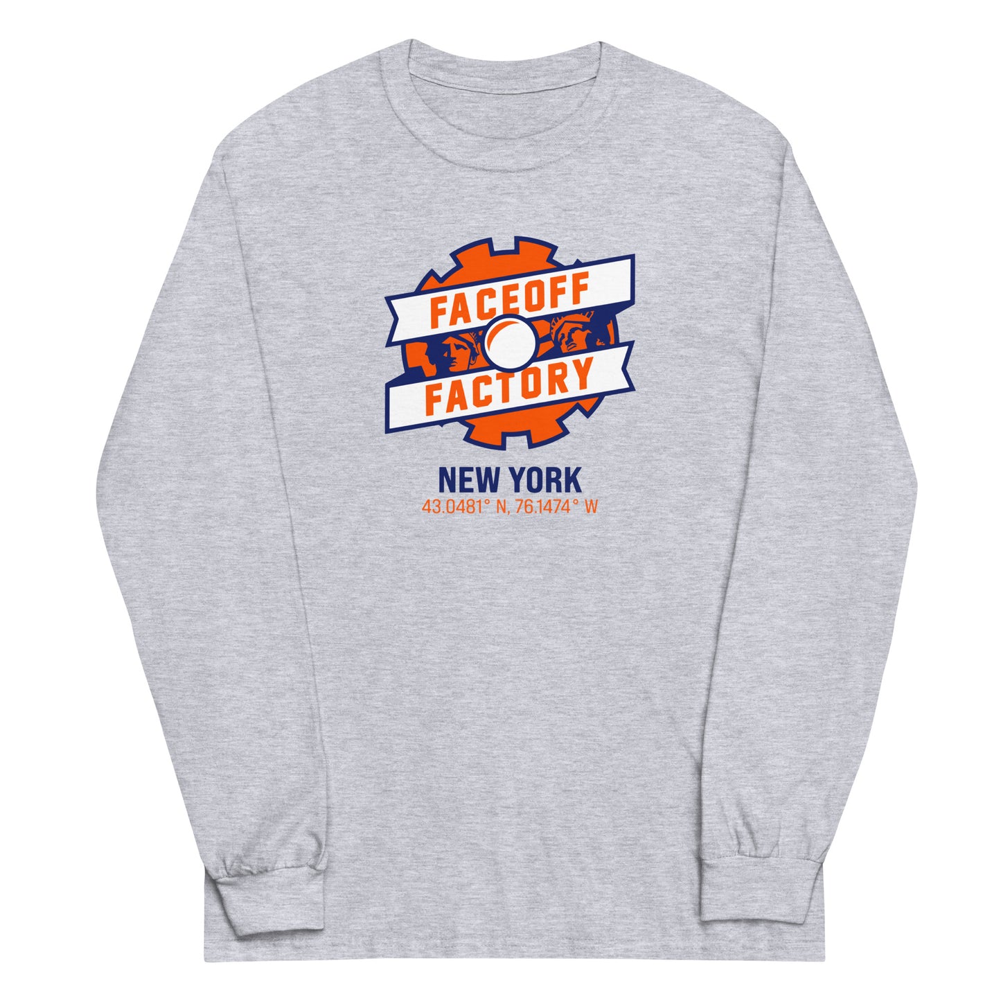 Adult Faceoff Factory Gildan Long Sleeve Shirt - New York