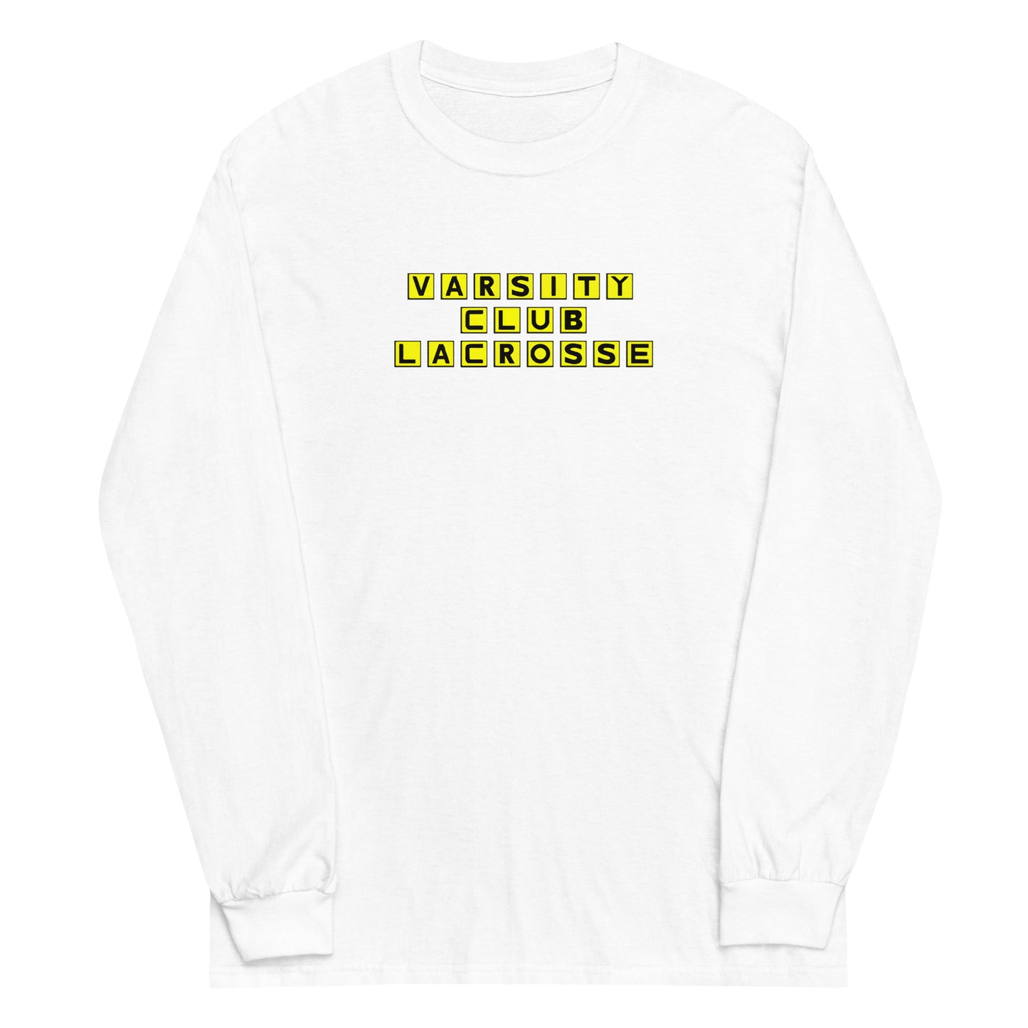 Adult Varsity Club Lacrosse Gildan Long Sleeve Shirt - Waffle