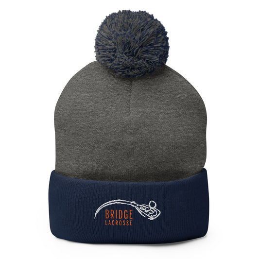 Bridge Lacrosse Pom-Pom Beanie