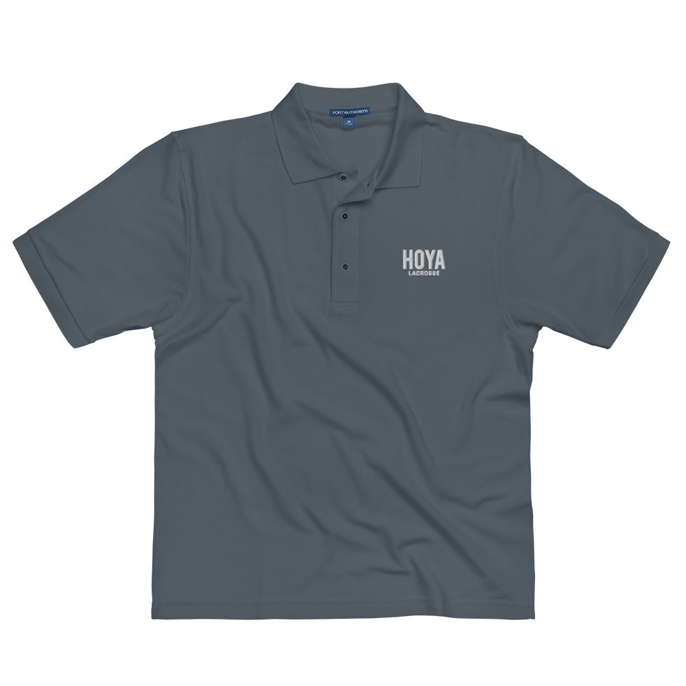 Adult Hoyas Lacrosse Port Authority Premium Polo