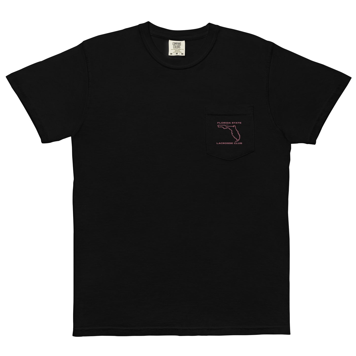 Adult FSU Lacrosse Comfort Colors Pocket Tee